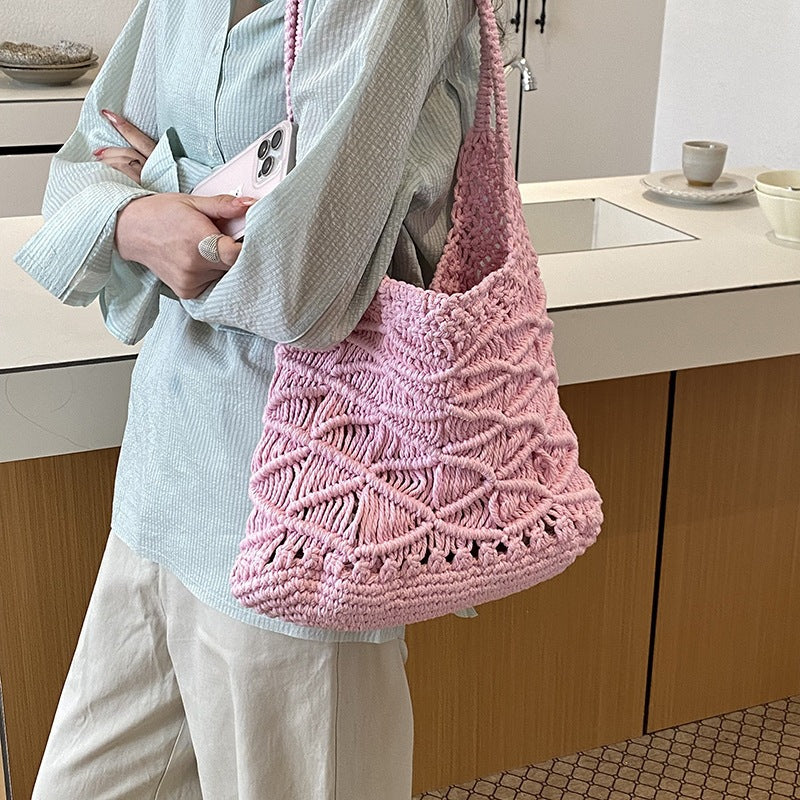 Damen Häkel Schultertasche Nord Taschen