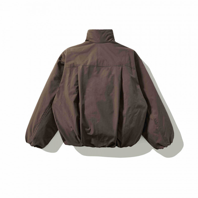 Unisex Kurz geschnittene wattierte Jacke mit Ballonärmeln und hohem Stehkragen Nord Taschen