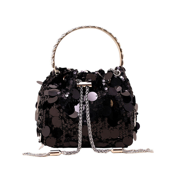 Damen glamouröse Beuteltasche mit funkelnden Pailletten Nord Taschen