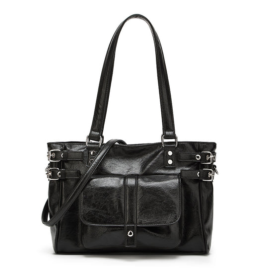 Damen Henkeltasche aus hochwertigem Kunstleder mit praktischen Fächern Nord Taschen