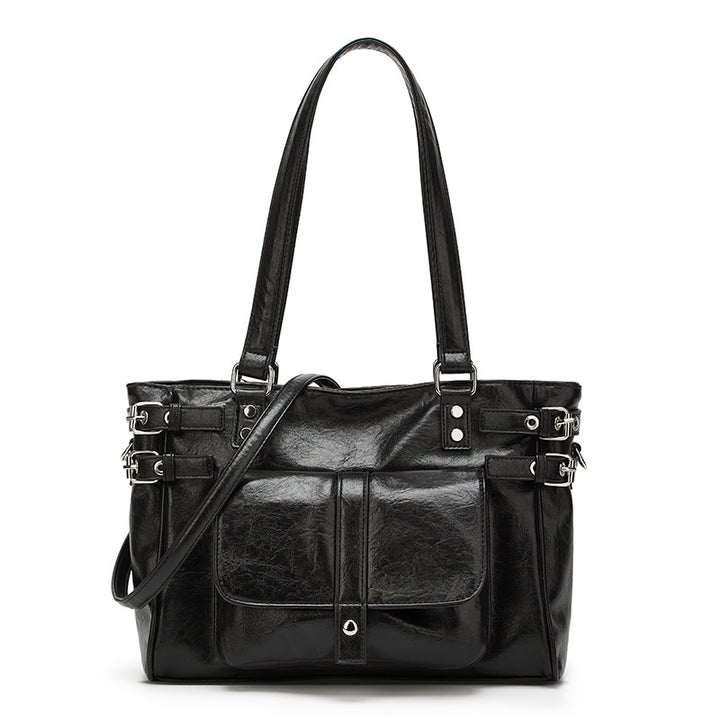 Damen Henkeltasche mit eleganten Schnallenakzenten und geräumigem Innenraum Nord Taschen