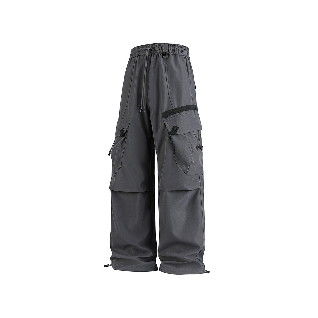 Herren Weite Utility-Cargo-Hose mit Tunnelzugbund, Multifachtaschen und verstellbaren Beinabschlüssen Nord Taschen