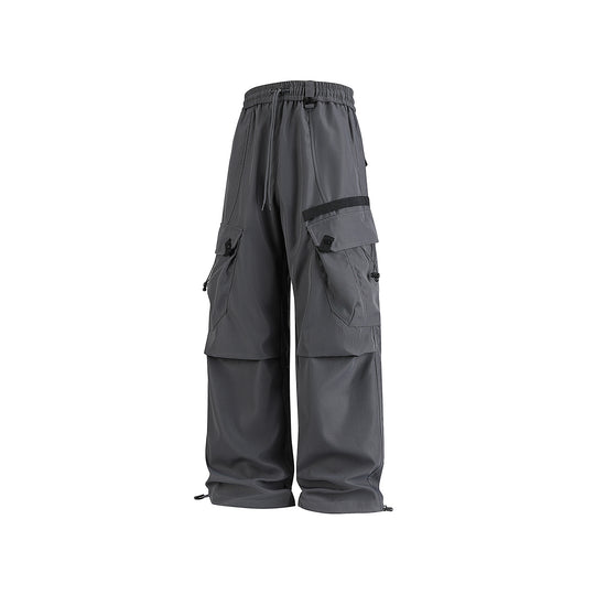 Herren Weite Utility-Cargo-Hose mit Tunnelzugbund, Multifachtaschen und verstellbaren Beinabschlüssen Nord Taschen