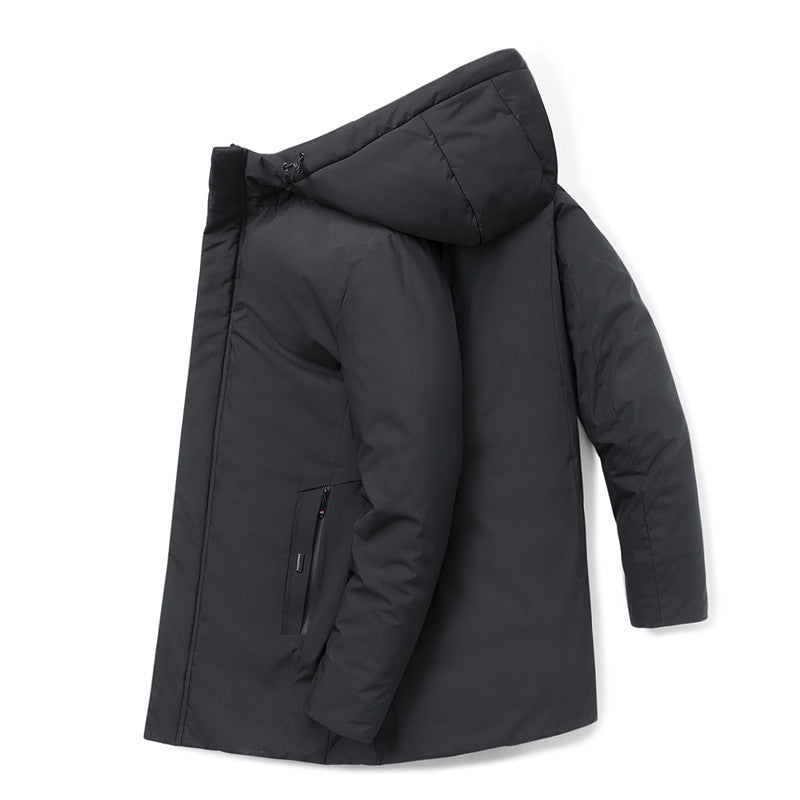 Herren moderner Urban-Longparka mit versteckter Reißverschlussblende und ergonomischer Kapuze Nord Taschen