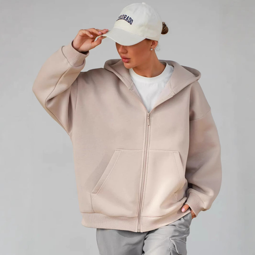 Damen Zip-Hoodie mit lässigem Schnitt und großen Taschen Nord Taschen