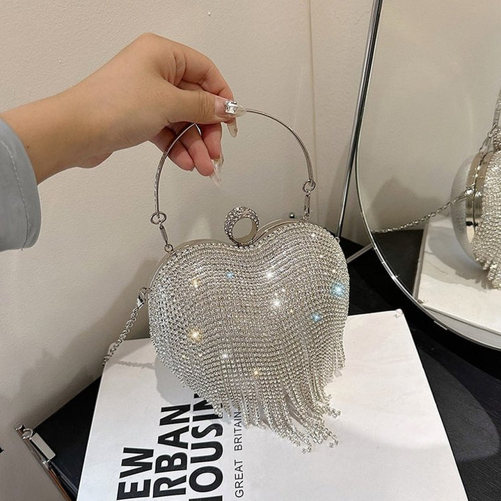 Damen glamouröse Clutch mit funkelnden Strasssteinen Nord Taschen
