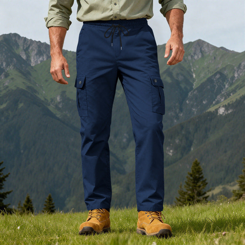 Herren Utility-Cargo-Hose mit elastischem Bund, verstellbarem Kordelzug und Mehrfachtaschen Nord Taschen