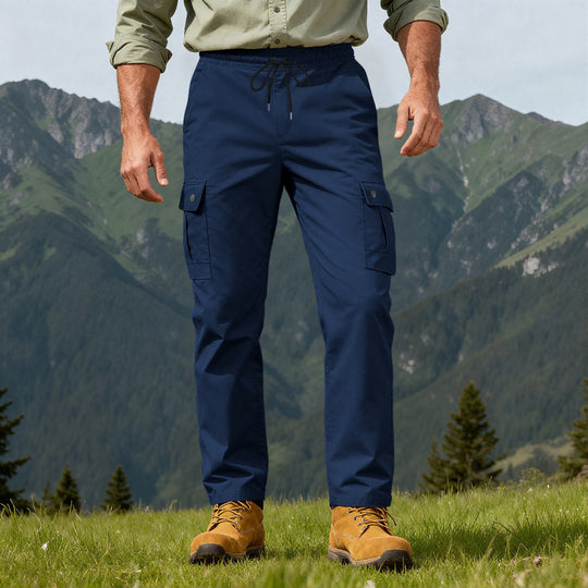 Herren Utility-Cargo-Hose mit elastischem Bund, verstellbarem Kordelzug und Mehrfachtaschen Nord Taschen