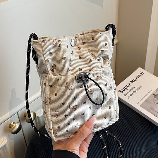 Damen Mini-Beuteltasche mit floralem Muster Nord Taschen