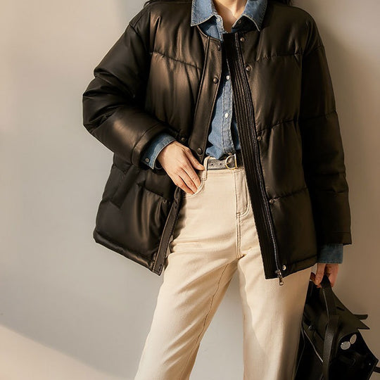 Damen Steppjacke mit hohem Kragen Nord Taschen