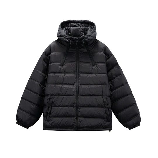 Herren Boxy-Pufferjacke mit hoher Stehkapuze, doppeltem Frontreißverschluss und Tunnelzug Nord Taschen