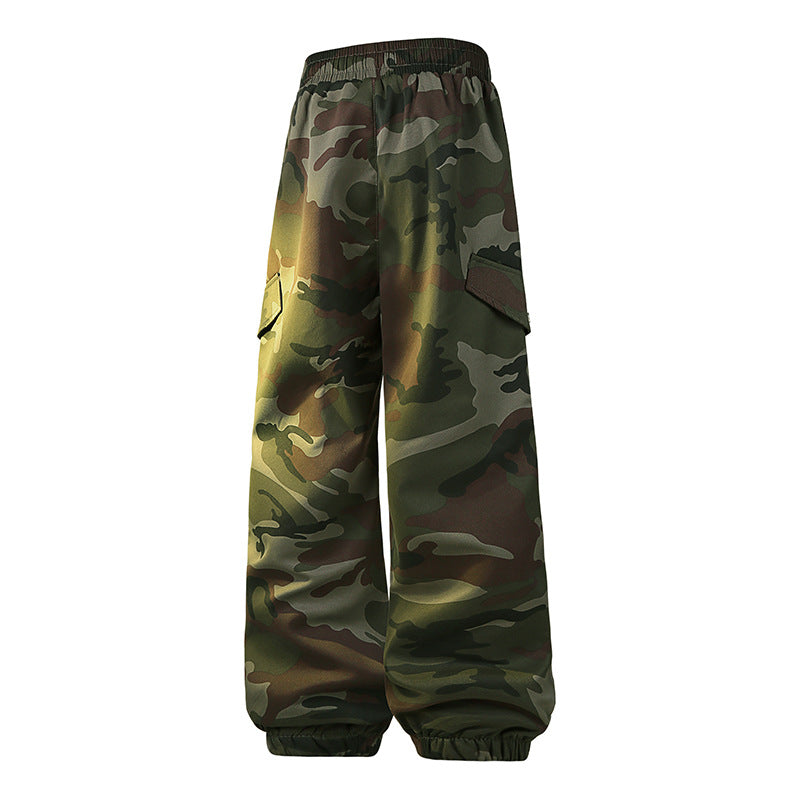 Herren Gefütterte Cargo-Jogginghose im Camouflage‑Militärlook Nord Taschen