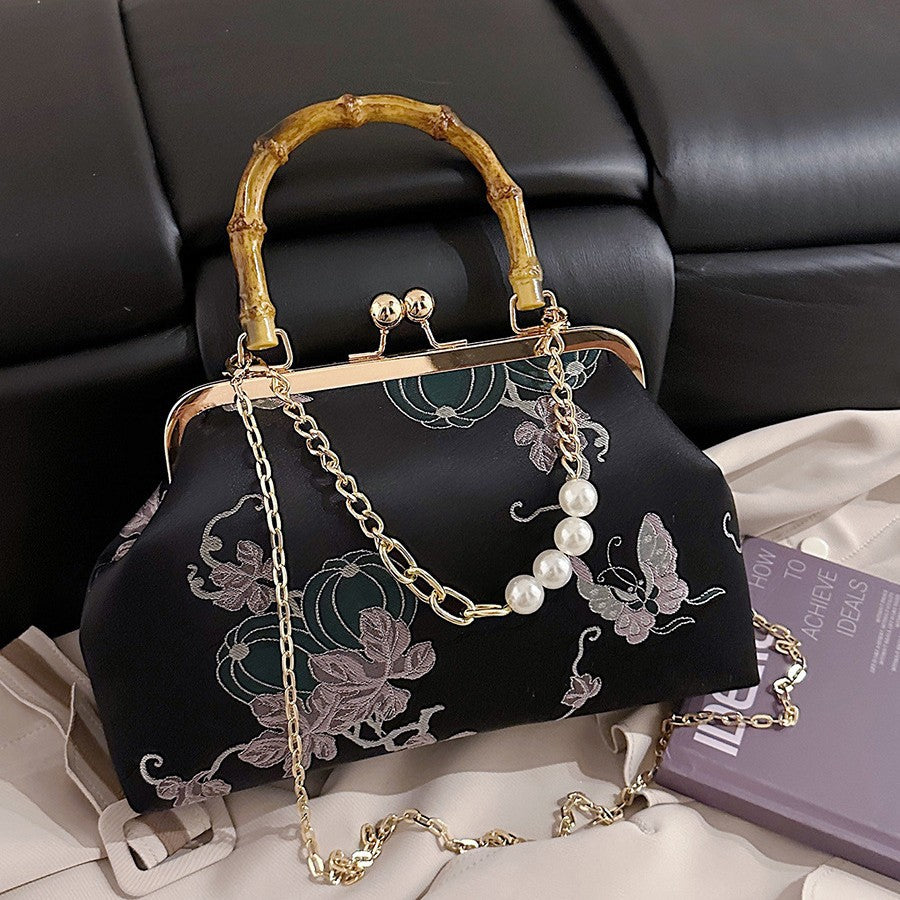 Damen elegante Handtasche mit ästhetischem Blumendesign Nord Taschen
