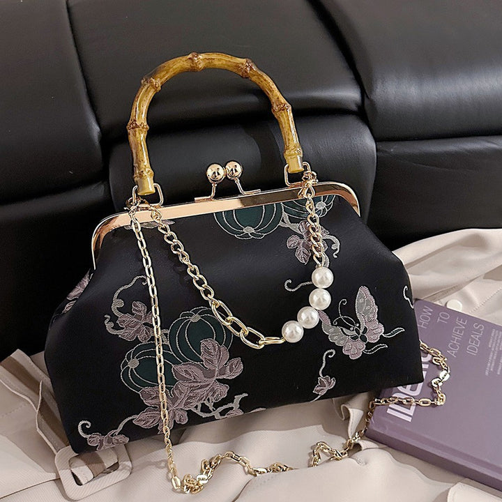 Damen elegante Handtasche mit ästhetischem Blumendesign Nord Taschen