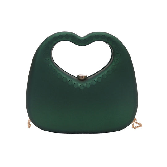 Damen Herzform Clutch mit Kettenriemen Nord Taschen