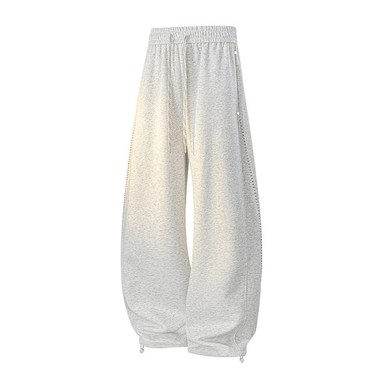 Herren Oversize-Baggy-Jogginghose mit Tunnelzug, seitlicher Druckknopfleiste & verstellbaren Beinabschlüssen Nord Taschen