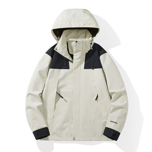 Herren Wetterfester Shell-Parka mit verstellbarer Kapuze und verdeckten Reißverschlüssen Nord Taschen