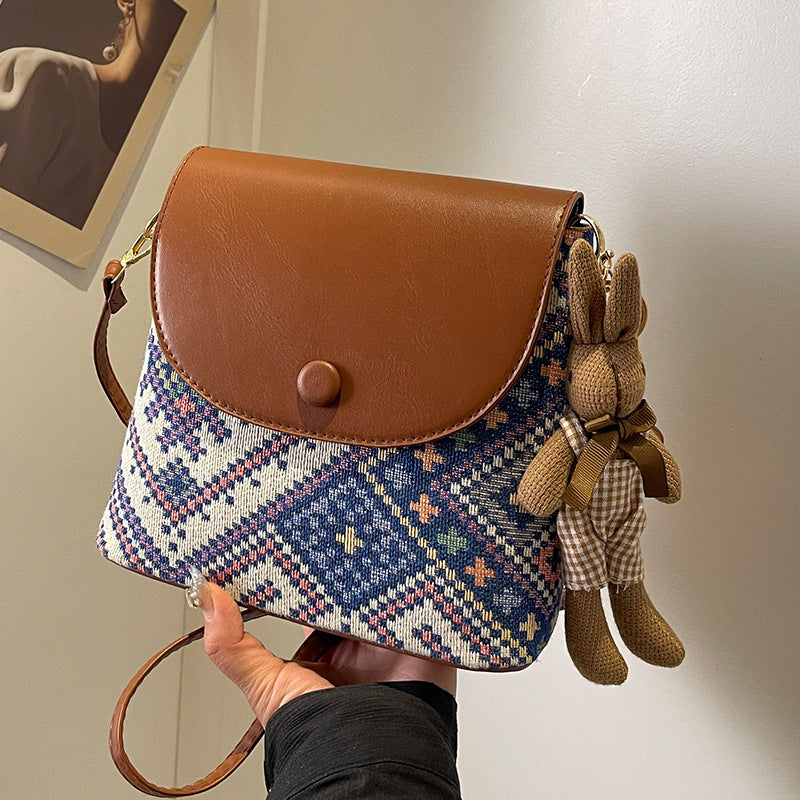 Damen Umhängetasche mit kunstvollem gewebtem Design Nord Taschen