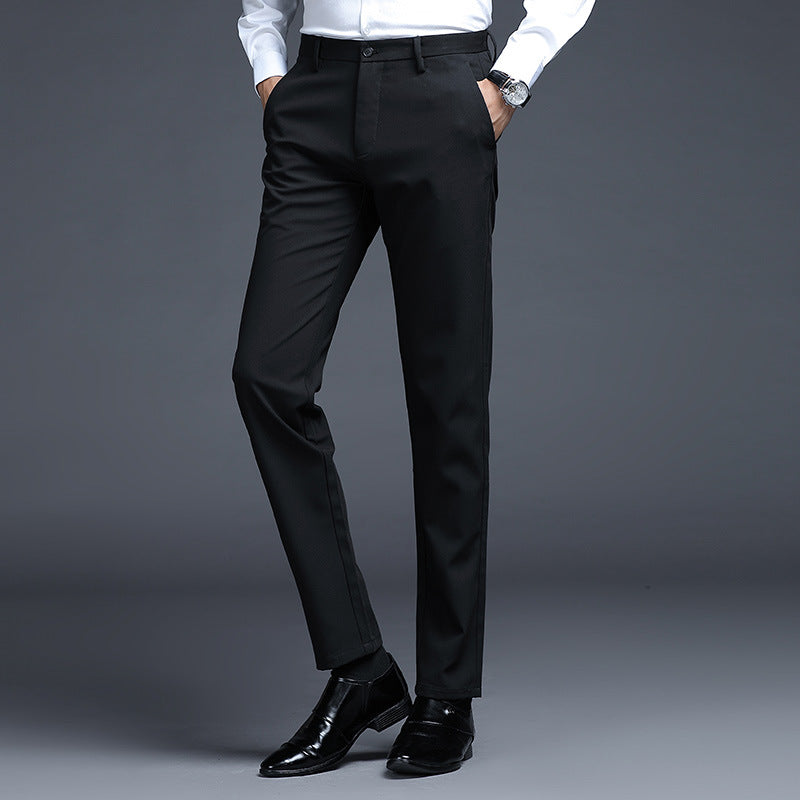 Herren Formelle Slim-Fit Anzughose mit Stretchbund und Bügelfalte Nord Taschen