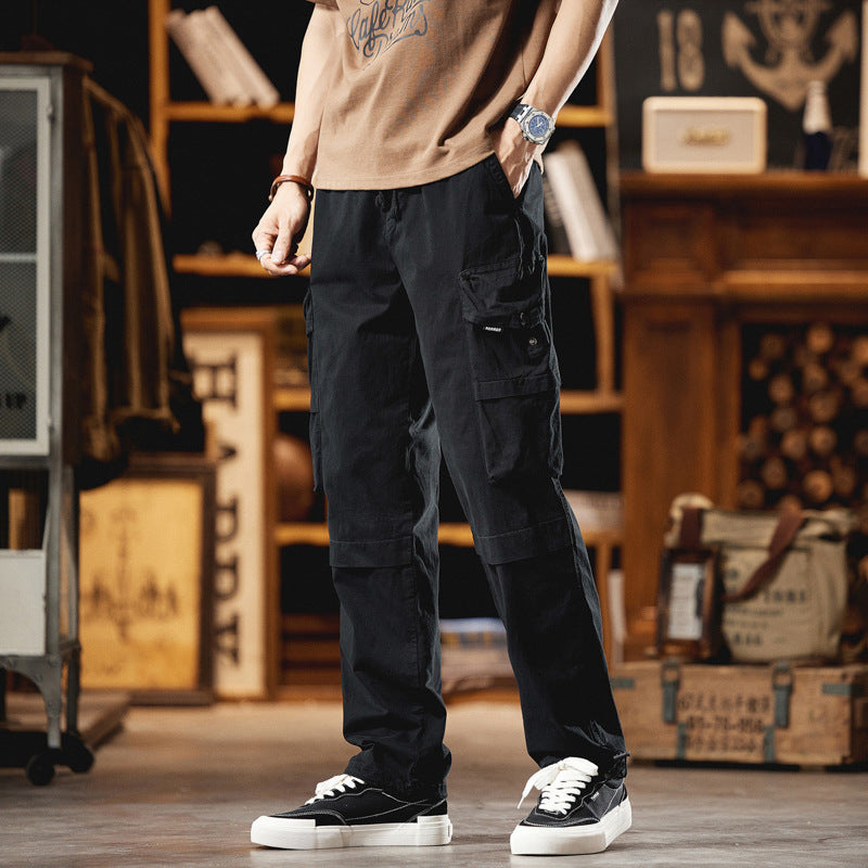Herren Lässige Cargohose im Utility-Look mit Tunnelzugbund, Multifachtaschen und Kniepaneelen Nord Taschen