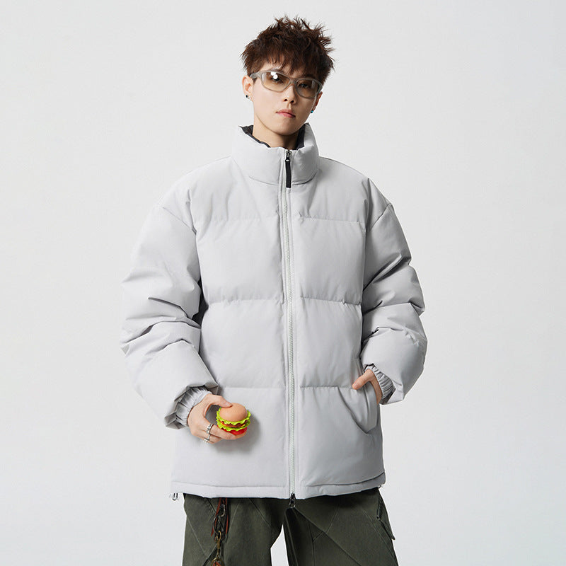 Herren Kurz geschnittene Oversize Steppjacke mit hohem Kragen Nord Taschen