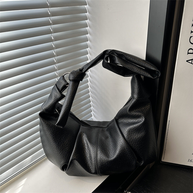 Damen Hobo-Tasche aus weichem Leder mit modischem Knotenverschluss Nord Taschen