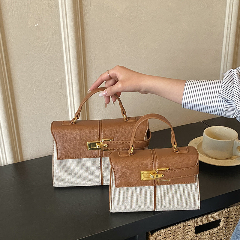 Damen strukturierte Handtasche mit elegantem Kettenverschluss Nord Taschen