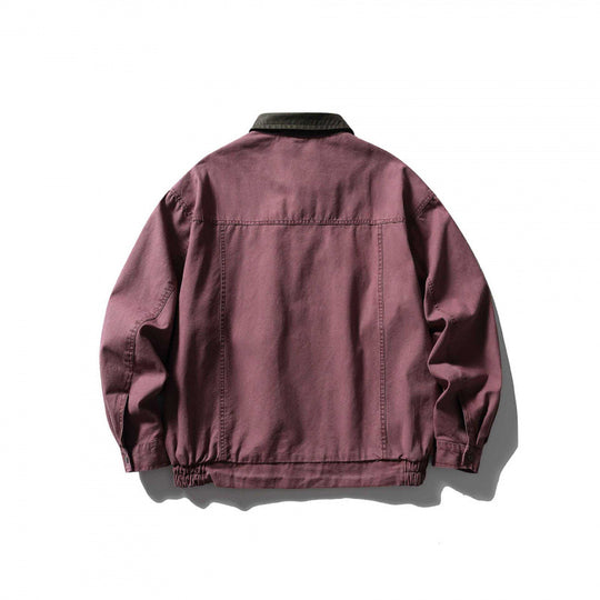 Unisex Kastenförmige Overshirt‑Jacke aus Baumwoll‑Canvas mit Cordkragen, Druckknopfleiste und elastischem Saum Nord Taschen