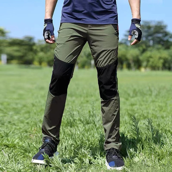Herren  leichte Stretch-Outdoorhose mit verstärkten Knien und ergonomischer Bewegungspasse Nord Taschen