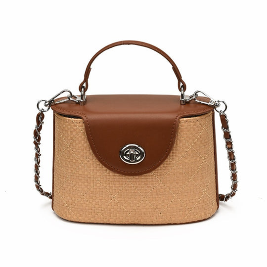 Damen Handtasche mit geflochtener Struktur und abnehmbarem Schulterriemen Nord Taschen