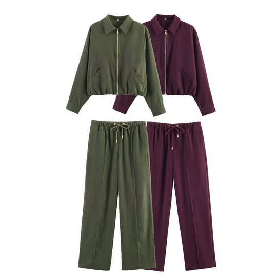 Damen Weite Highwaist-Hose mit Kordelzug, Bügelfalte und fließender Stoffqualität Nord Taschen