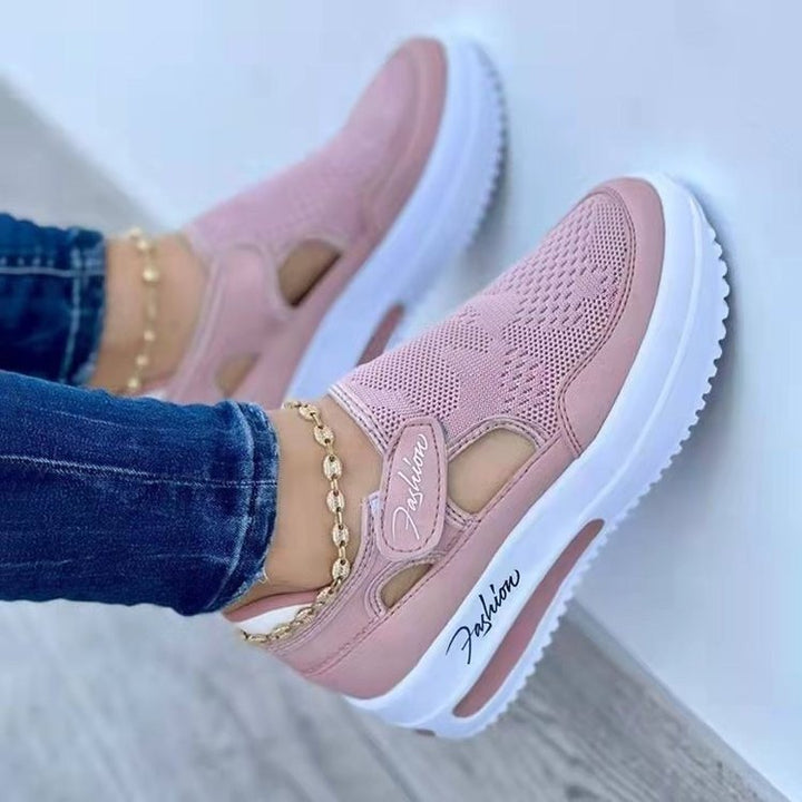 Damen  atmungsaktive Plateausneaker mit Klettverschluss und integrierter Luftdämpfung Nord Taschen