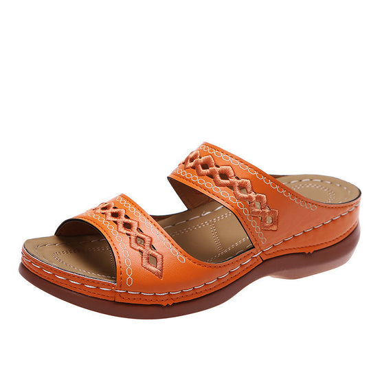 Damen Komfortable Riemchen-Sandalen mit flauschigem Fußbett