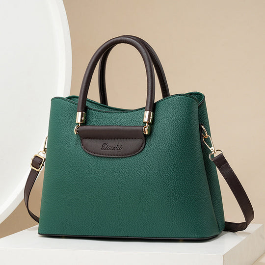 Damen edle Handtasche mit strukturiertem Leder und abnehmbarem Schulterriemen Nord Taschen