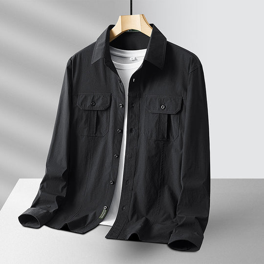 Herren Outdoor-Hemd mit Brustklappen, Ripstop-Gewebe und Regular-Fit Nord Taschen