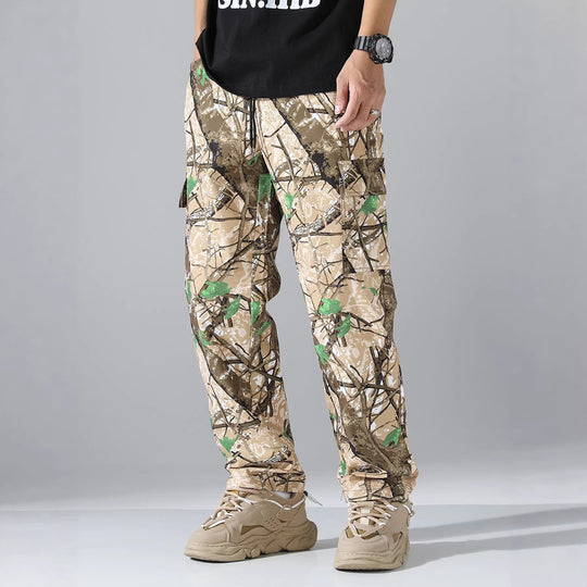 Herren Tapered Cargo-Jogginghose mit Multifachtaschen, Tunnelzug & Utility-Details Nord Taschen