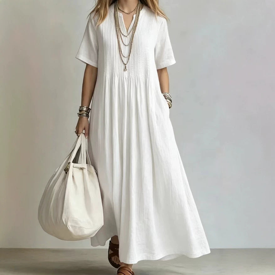 Damen Langes Sommerkleid Nord Taschen