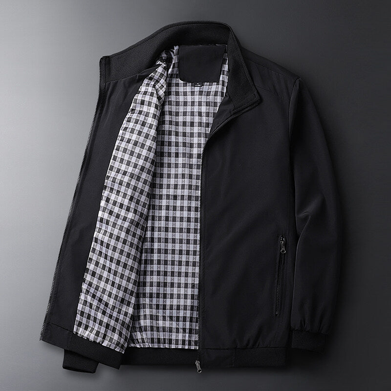 Herren Leichte Softshell-Blousonjacke mit Stehkragen, Reißverschlusstaschen und gerippten Bündchen Nord Taschen