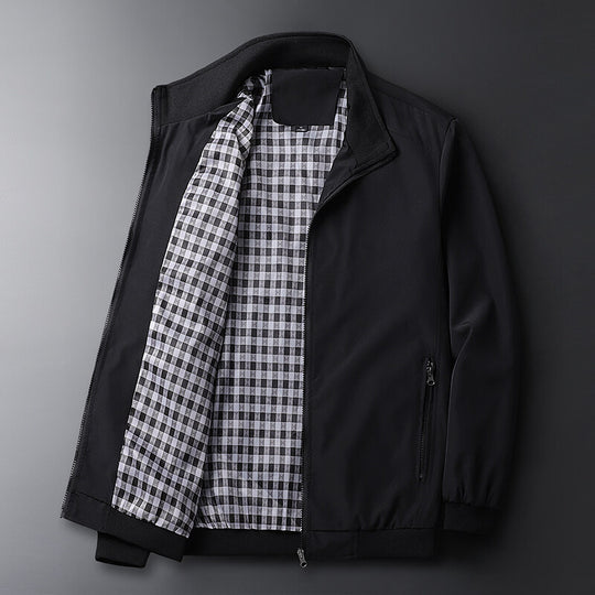Herren Leichte Softshell-Blousonjacke mit Stehkragen, Reißverschlusstaschen und gerippten Bündchen Nord Taschen