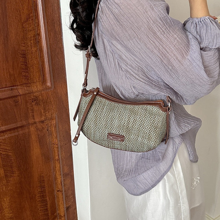 Damen Umhängetasche mit elegantem gewebtem Design und abnehmbarem Schulterriemen Nord Taschen