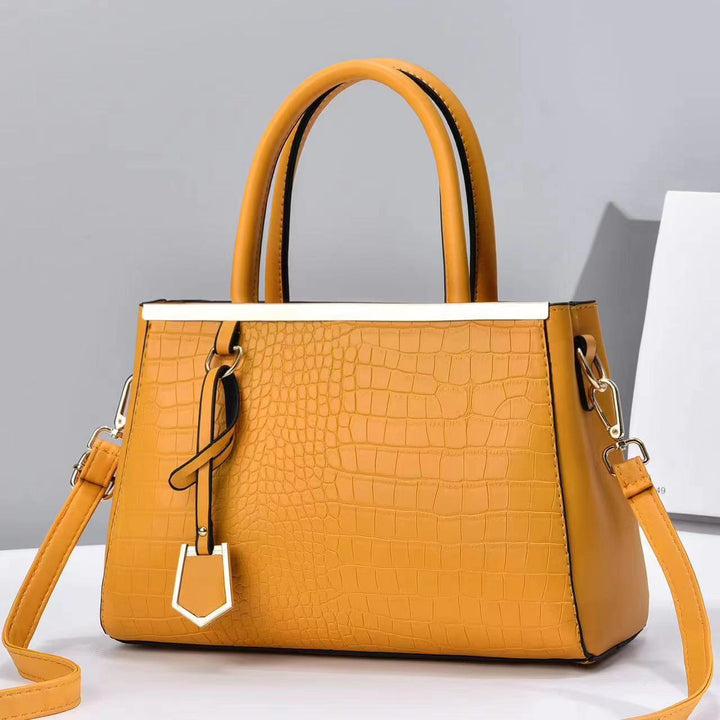 Damen elegante Handtasche mit schimmernder Krokodilprägung Nord Taschen