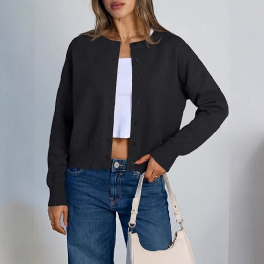 Damen Lockere Strickjacke Nord Taschen