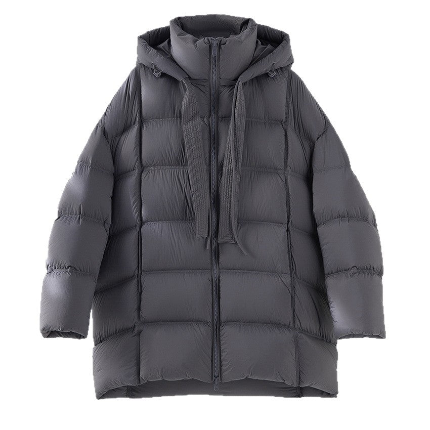 Damen Boxy-Steppjacke mit übergroßem Thermokragen und dekorativen Kordel-Details Nord Taschen