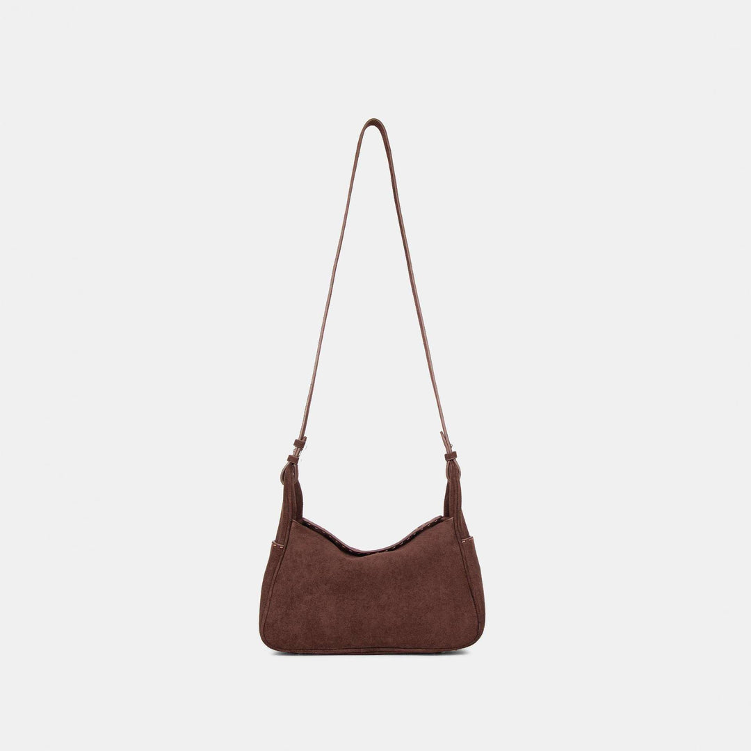 Damen stilvolle Schultertasche aus feinem Wildleder Nord Taschen
