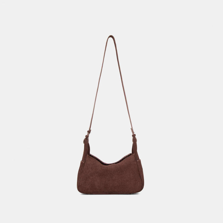 Damen stilvolle Schultertasche aus feinem Wildleder Nord Taschen