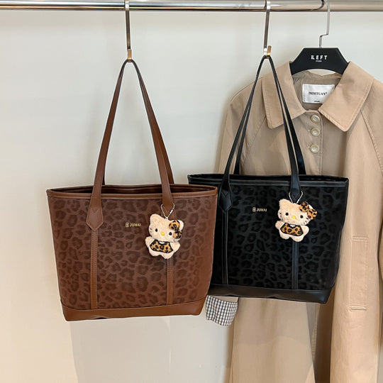 Damen modische Tote-Tasche mit Leopardenmuster und praktischem Innenfach Nord Taschen