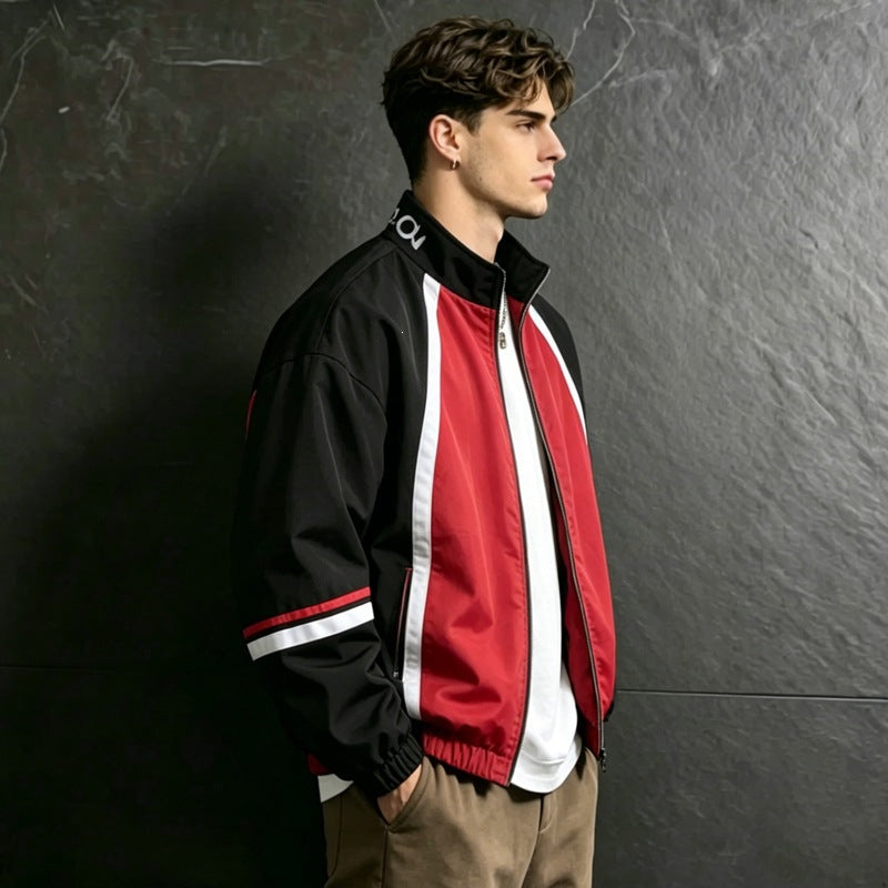 Herren Sportliche Übergangsjacke mit hohem Kragen und Reißverschluss Nord Taschen 1788241955