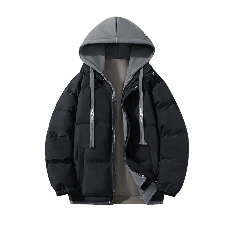 Damen Zweilagige gesteppte Kapuzenjacke mit kontrastfarbener Kapuze, Kordelzug und elastischen Bündchen Nord Taschen
