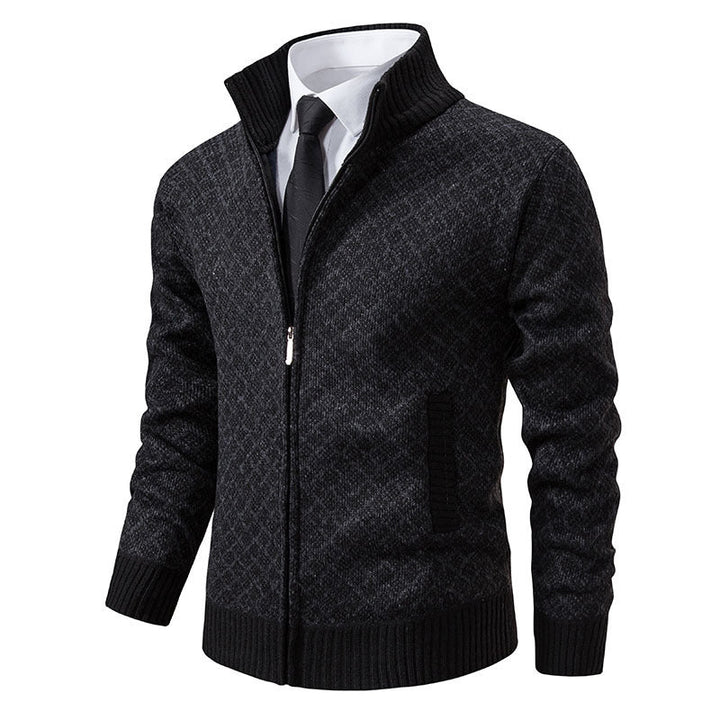 Herren stilvolle Strickjacke mit hochwertigem Zipper Nord Taschen