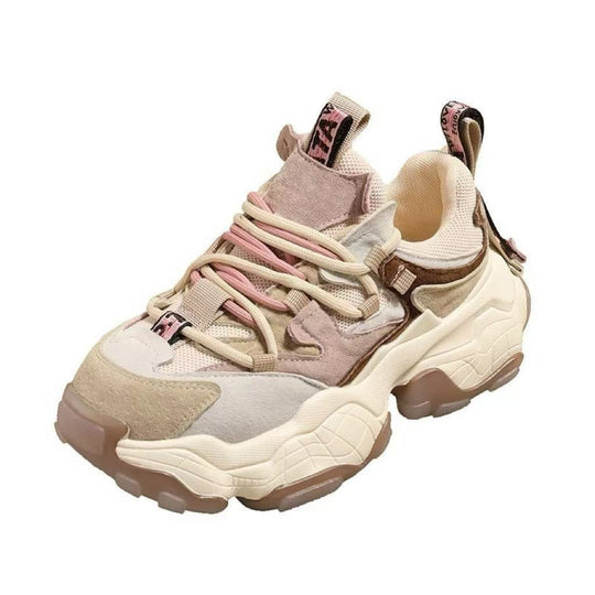 Damen Sportliche Chunky Sneakers mit atmungsaktiver Mesh-Oberfläche und robustem Sohlenprofil